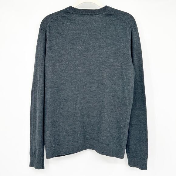 A/X Armani Exchange Womens 100% Merino Wool Pullover Knit Sweater Size L Gray - Picture 5 of 5